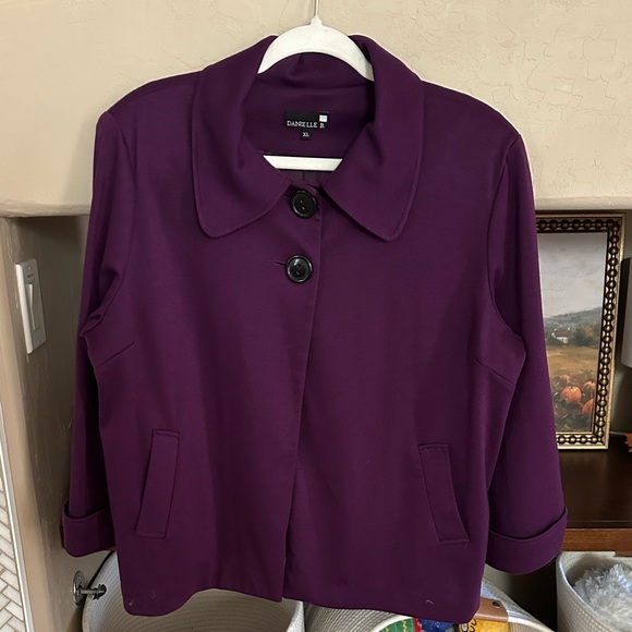 Danielle B Cropped Car Coat - Jacket Size XL EUC - Picture 1 of 4